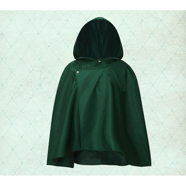 Attack on Titan Survey Corps Liberty Wings Captain Cloak Cloak Cosplay Anime Costume, Green Giant Cloak Single Layer, M ShuxiuWang 8390613659170