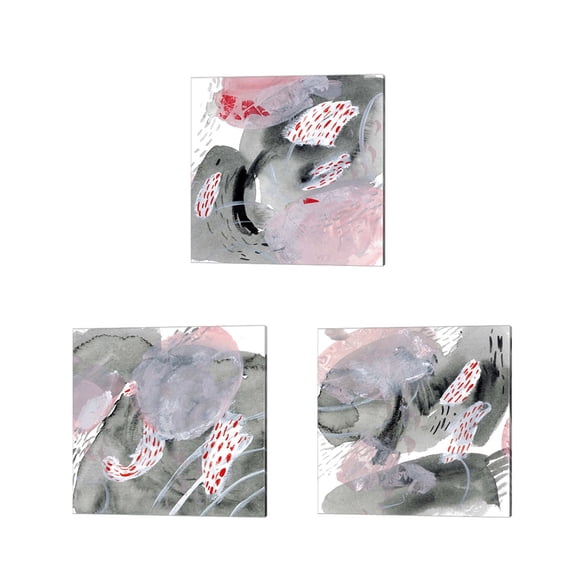 Great Art Now Turbulent Cloud by Melissa Wang 3 Piece Canvas Art Set Each 14"W x 14"H