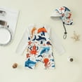 thumbnail image 6 of Godom Toddler Boy Swimsuit Long Sleeve Swim Shirt UPF 50+ Sun Protection Bathing Suits Sunsuit Sets, 6 of 7