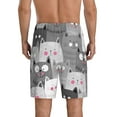 thumbnail image 3 of Easygdp Cats Group Men's Short Pajama Pants, Sleep Shorts, Household Pants, Casual Pants with Pockets - 3X-Large, 3 of 9