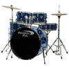 PERCUSSION PLUS PP4100 DRUM SET WITH CYMBALS THRONE AND HARDWARE INC.-BRUSH BLUE B1OF5