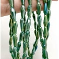 thumbnail image 2 of U8MO 8x16mm Faceted Pretty AB Green Crystal Quartz necklace Beads 18"(a whole), 2 of 4
