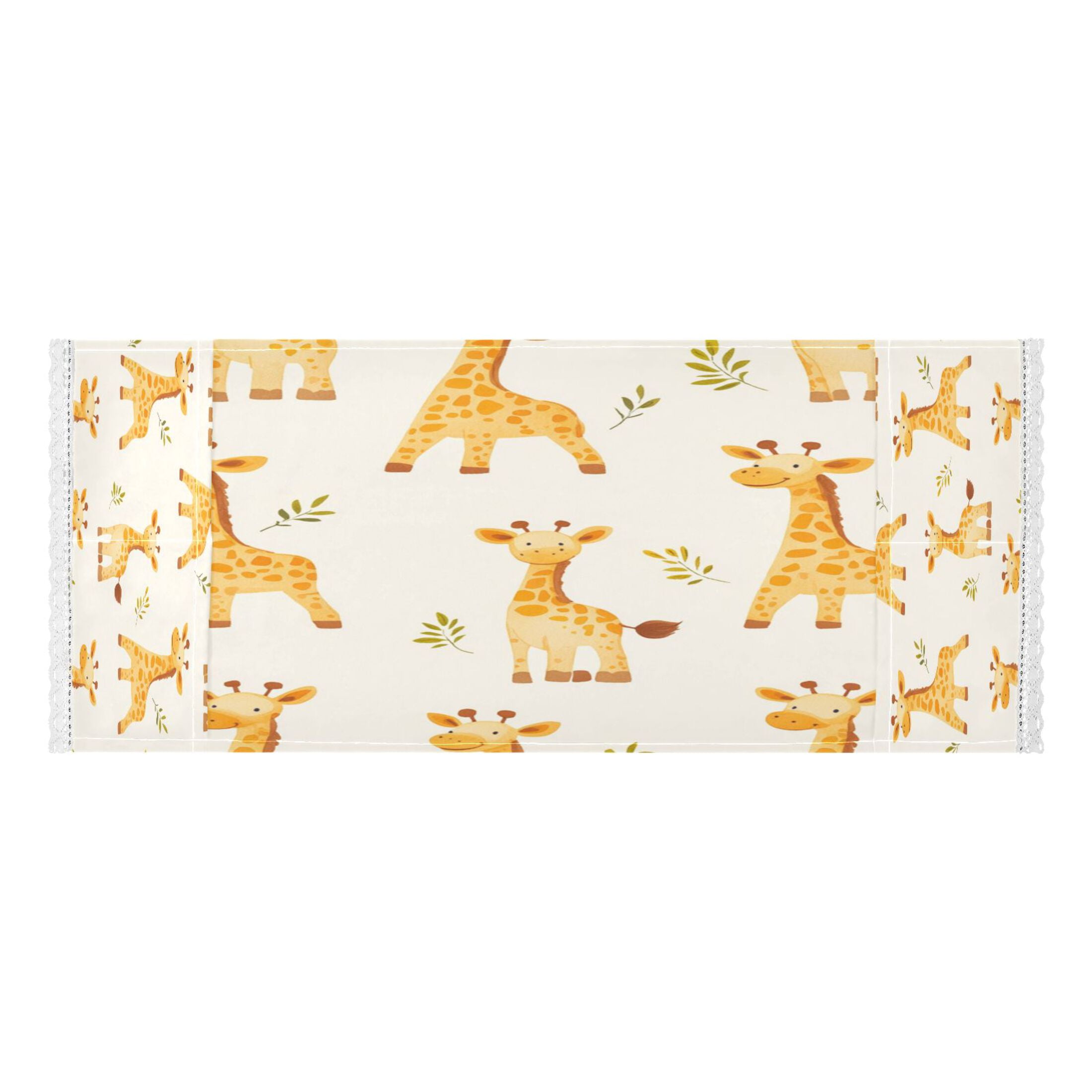 Cartoon GiraffeWasher and Dryer Covers Dust-Proof and Oil Resistant Fridge Cover with 4 Storage Pockets Washing Machine Top Cover for Laundry Kitchen Home 51.2 x 22 In