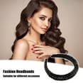 thumbnail image 3 of Unique Bargains 1 Pc Rhinestone Headband for Women Bling Padded Hairband Hair Accessories Black 1.18 Inch Wide, 3 of 7