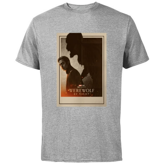 Marvel Werewolf by Night Jack Russell Shadow Monster Disney  - Short Sleeve Cotton T-Shirt for Adults - Customized-Athletic Heather