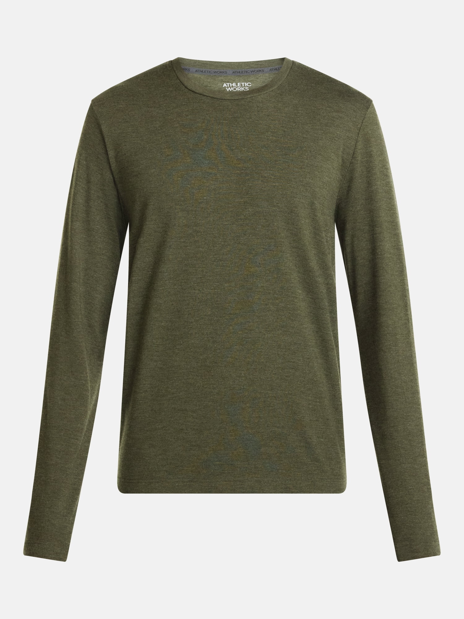 Athletic Works Men's and Big & Tall Men's Tri-Blend Tee with Long Sleeves, Sizes XS-4XLT
