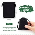 thumbnail image 7 of 50pc Rectangle Velvet Pouches Candy Gift Bags Christmas Party Wedding Favors Bags Black 9x7cm, 7 of 7