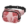 thumbnail image 2 of Fotbe Red Meat Cangurera Cuadrada con Estampado de Doble Capa, Bolsa de Cintura Ajustable Mini para Hombres y Mujeres, 2 of 9