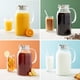 thumbnail image 2 of Jarra de vidrio de 2 litros con tapa y pico vertedor: ideal para agua, jugos y otras bebidas (transparente), 2 of 8