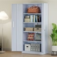thumbnail image 5 of SUNCROWN 71 In Metal Storage Garage Cabinets with Locking Doors and Adjustable Shelves, Steel Storage Cabinet for Garage, Office, Classroom, Assemble Required(Grey), 5 of 9