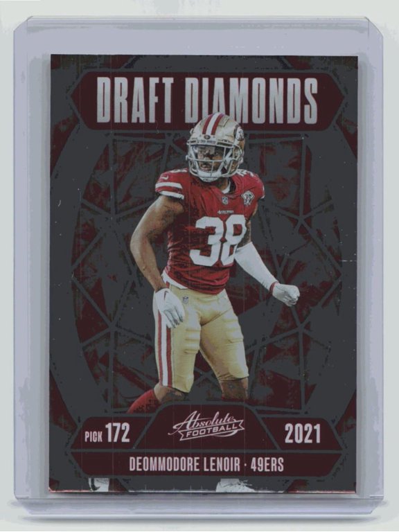 2025 Panini Absolute Football Draft Diamonds Deommodore Lenoir DD-DLR 49ers Football Card