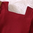 thumbnail image 4 of adviicd Outfits for Kids Toddler Girl Clothes Fall Winter Outfits Little Girl 2Pcs Long Sleeve Sweater Shirts Skirts Set (Red,4-5 Years), 4 of 9