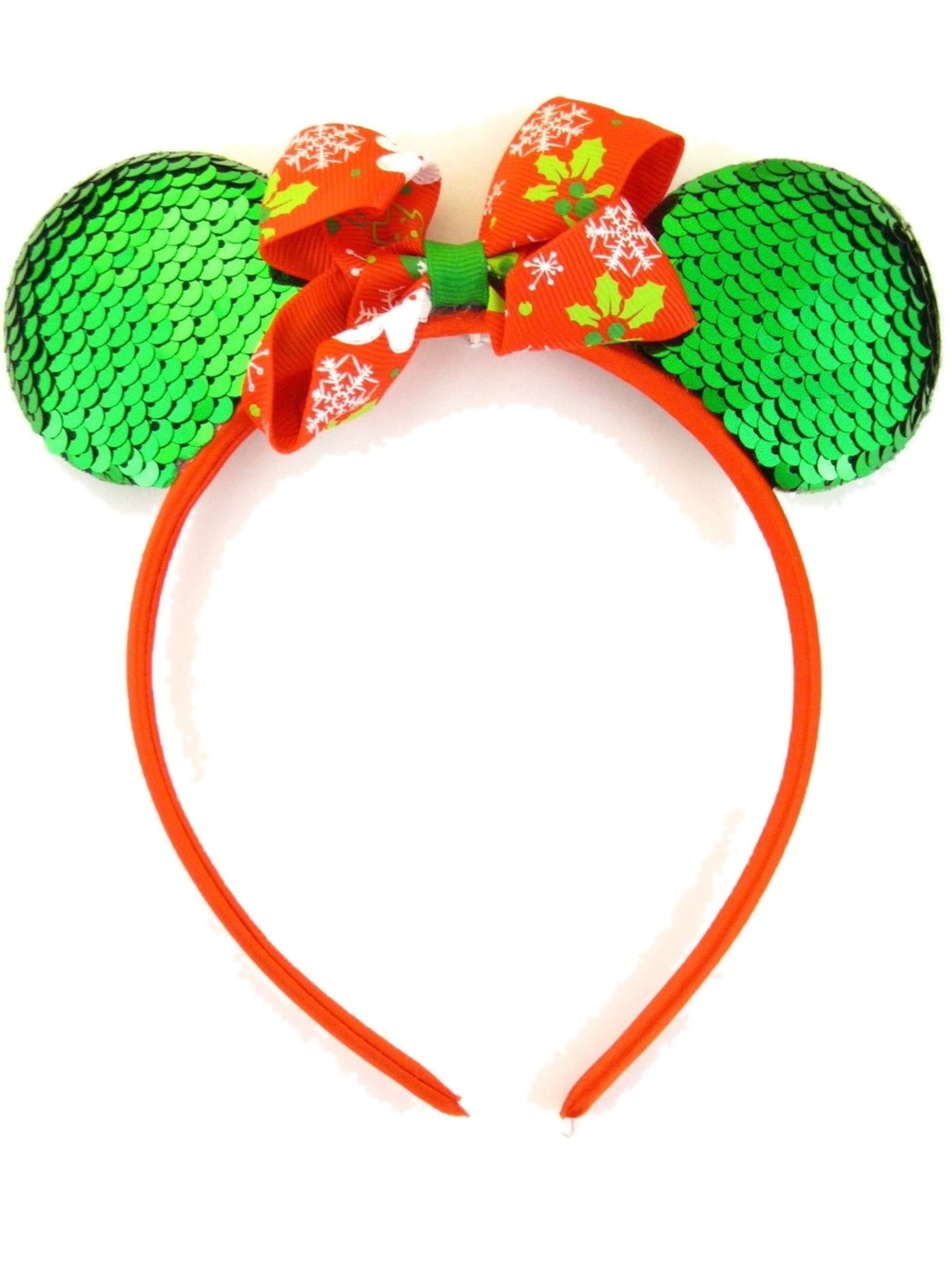 Disney Parks Cartoon Holiday Christmas Minnie Ears Headband AAA1 