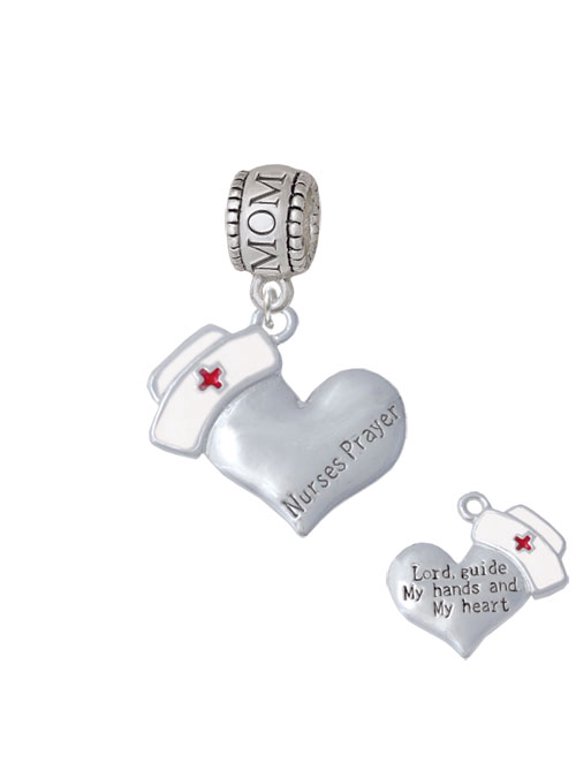Nurse's Prayer Heart - Lord Guide - Mom Charm Bead