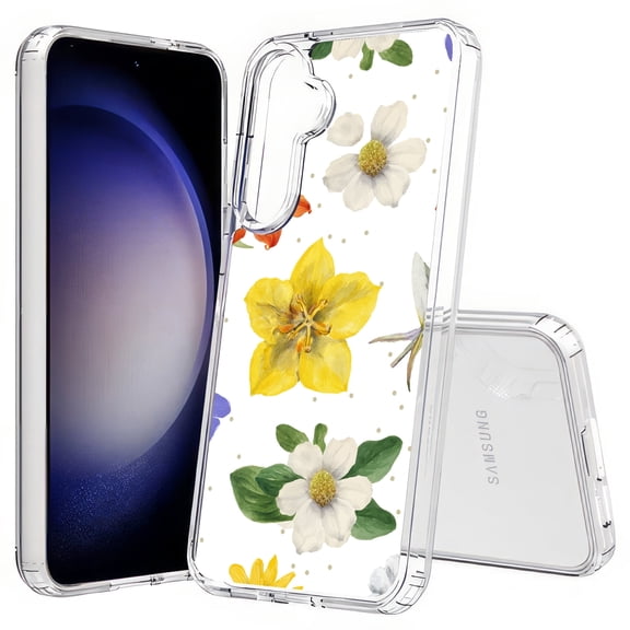 TalkingCase Slim Fit Phone Case Compatible for Samsung Galaxy S25 Plus(Not S25/ S25 Ultra), Flowers Pattern 2 Print, Lightweight,Flexible, USA Print