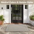 thumbnail image 5 of SIXHOME Outdoor Mat 2'x3' Front Door Mat Modern Bordered Indoor Entryway Doormat Polypropylene Washable Non Shedding, Easy Clean, Waterproof, Durable Outdoor Doormat Neutral Gray, 5 of 7