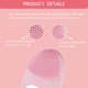 thumbnail image 5 of Cepillo facial sónico de silicona 4 en 1 impermeable para eliminación de maquillaje, absorción de esencia de limpieza profunda, elevación de línea en V (rosa), 5 of 5