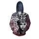 thumbnail image 3 of Ropa de otoño para hombre, sudadera con capucha estampada con máscara de fantasma para mujer, sudadera con cremallera, sudadera con capucha holgada de moda, ropa de calle Harajuku, 3 of 5