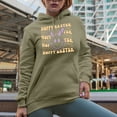 thumbnail image 2 of Hoppy Easter with a Retro Smiling Face Bunny Art Favor, Souvenir or Merch Gift, Sand Hooded Sweatshirt or Hoodie, Large, 2 of 5