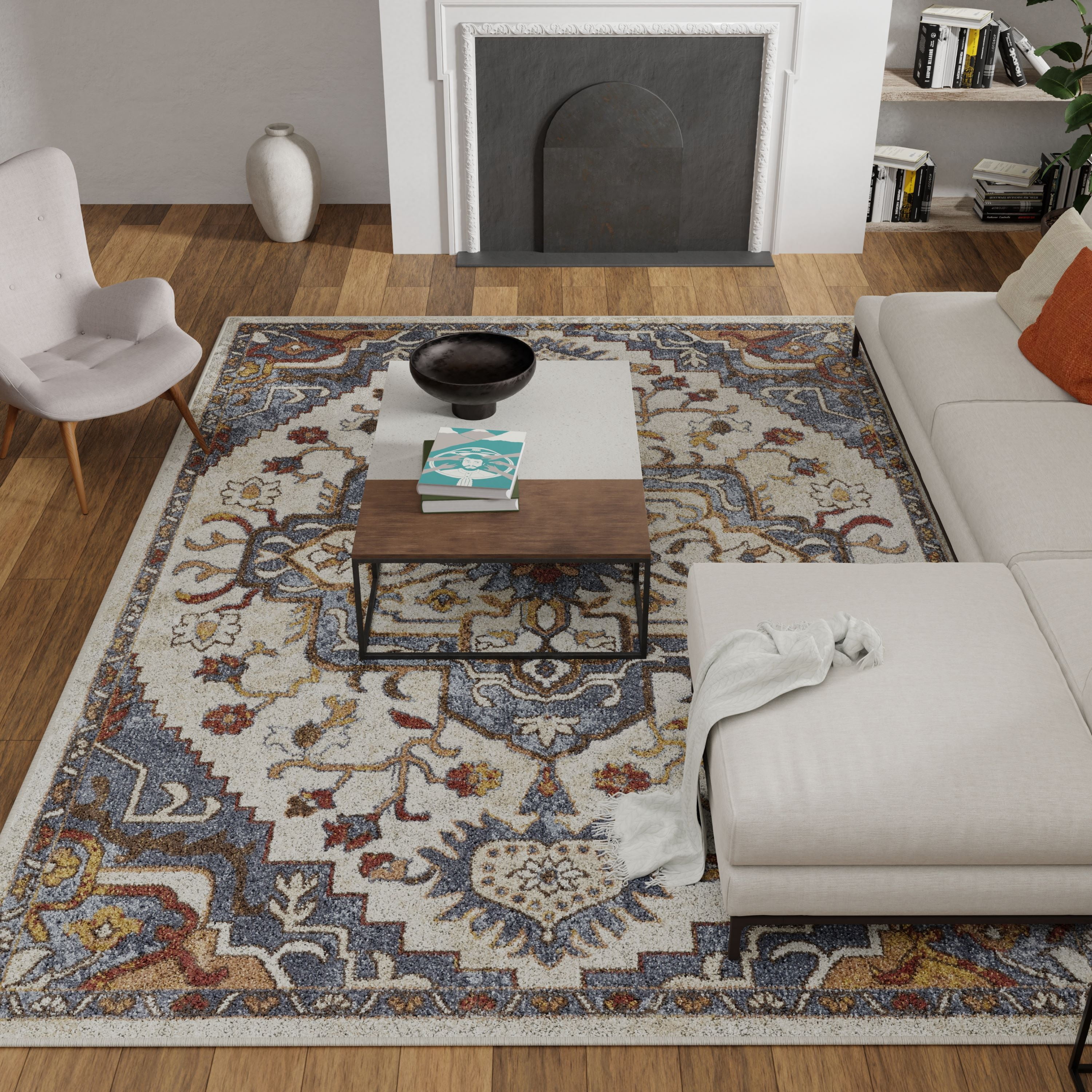 Loomaknoti Alsbrooke Zailorn 4' x 6' Beige Persian Indoor Polypropylene Area Rug