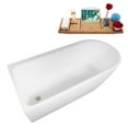 thumbnail image 5 of 65" Streamline B-412-162-BNK Soaking Freestanding Tub and Tray With Internal Drain in Brushed Nickel, 5 of 10