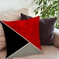 thumbnail image 2 of Moocorvic Red Geometric Stripe Throw Pillow Cover 18x18, Soft Decorative Pillow Cases for Sofa Couch, Bed, Home Bedroom, 2 of 7