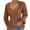 Brown, variant on IROINNID Womens Sweater V-Neck Pullover Sweater Solid Color Comfy Mid-Length Long Sleeve Sweater