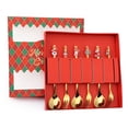 thumbnail image 2 of Mosiee Christmas Coffee Spoons Christmas Stainless Steel Small Spoon Teaspoons Dessert Spoon New Year Christmas Ornament Tableware, 2 of 9