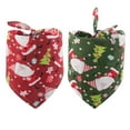 thumbnail image 1 of 2 piezas Navidad mascota escupir toalla Perro toallita algodón estampado gato bufanda babero MFZFUKR CPB-US-FXT43-1, 1 of 5