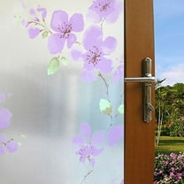 FUTATA 45×100cm Glass Film Window Privacy Film No Glue 3d Static Flower Window Glass Stickers Clings For House Office Bath Door Window