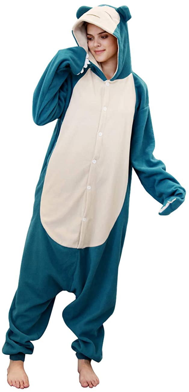 Snorlax Costume Onesies Adult Pajamas Christmas Sleepwear Jumpsuit Halloween Women Men Unisex Cosplay 