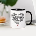 thumbnail image 3 of CafePress - Adoption Words Heart Mug - 11 oz Ceramic Mug - Novelty Coffee Tea Cup, 3 of 4