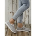 thumbnail image 5 of Women Casual Loafers Slip-On Comfortable Flat Lightweight Shoes Low-Cut Breathable Canvas Shoes For Everyday Wear, 5 of 7