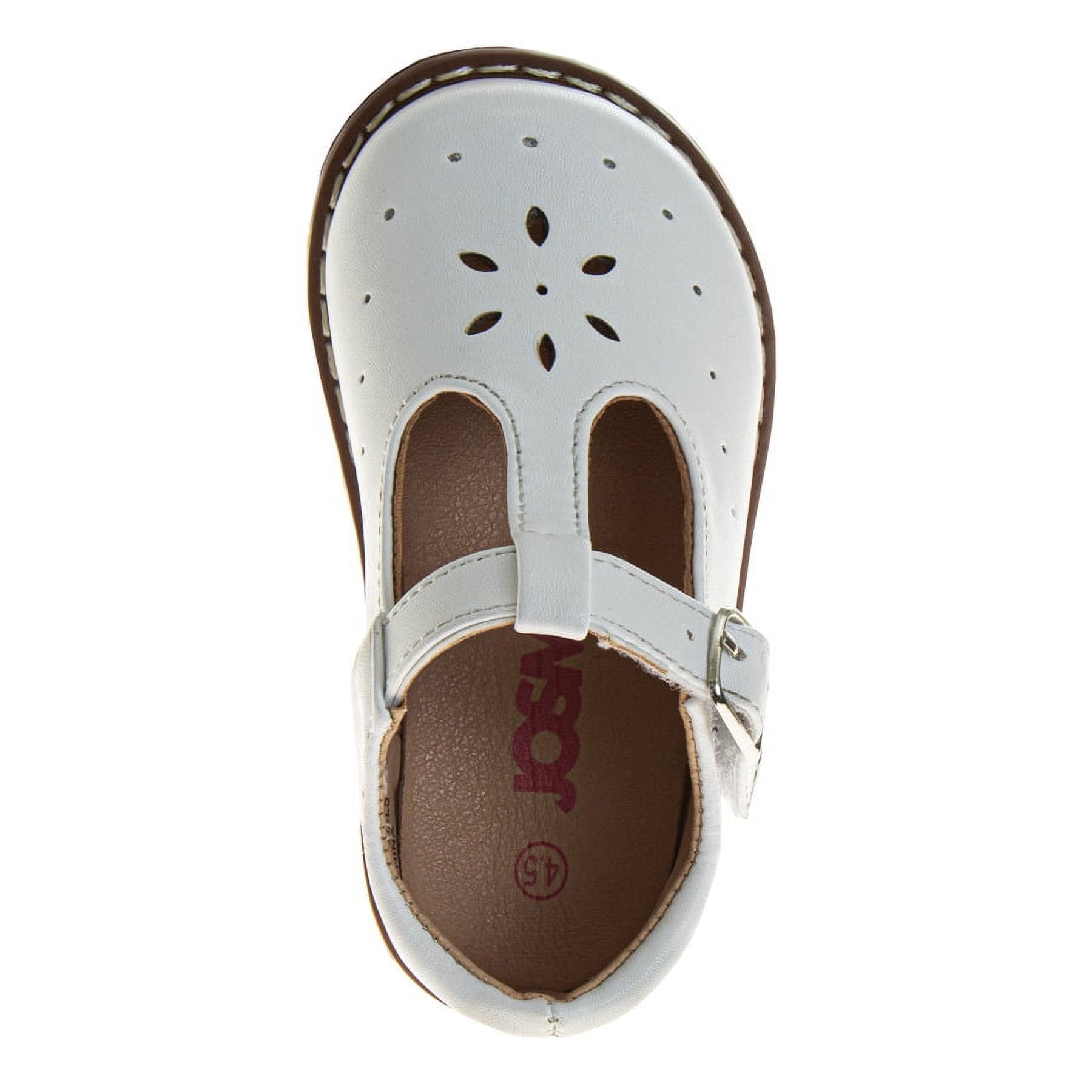 Josmo 8193 Buckle Toddlers' Medium Width Walking Shoes - White, 7.5