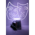 thumbnail image 6 of Comedy Tragedy Theater Masks Light Up Night Light Lamp LED Free Engraved Custom Name Personalized Table Lamp, with Remote, 16 Different Color Options, Dimmer, It's Wow, Great Gift, 6 of 10