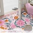 thumbnail image 5 of Moynesa 6'x9' Farmhouse Floral Area Rugs for Living Room, Washable Pink Coquette Rugs for Bedroom, Soft Colorful Boho Flower Accent Carpet for Dining Room Nursery Dorm Apartmen, 5 of 8