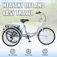 thumbnail image 3 of Fomas 7 Speed Tricycles 24" Cruiser Bike with Low-Step Through Frame/High Three Wheel 24 Wheels Large Basket for Unisex  Women Men Seniors, 3 of 6