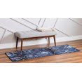 thumbnail image 3 of Rugs.com Morocco Collection Rug – 10 Ft Runner Navy Blue High-Pile Rug Perfect For Hallways, Entryways, 3 of 9