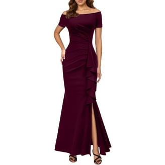 fitted lace wedding dress Zapaka Women Dark Red Prom Dress Mermaid Beaded Halter Evening Dress with Appliques, Dark Green / US22W main image 0