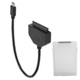 thumbnail image 1 of Type C  Adapter, 2.5in USB 3.0 Hard Drive Cable Stable 10Gbps Data Transfer with Protection Box for SSD for Windows98SE ME 2000 XP 7/8/10 for Laptop Red,White,Green,Blue,Gray, 1 of 7