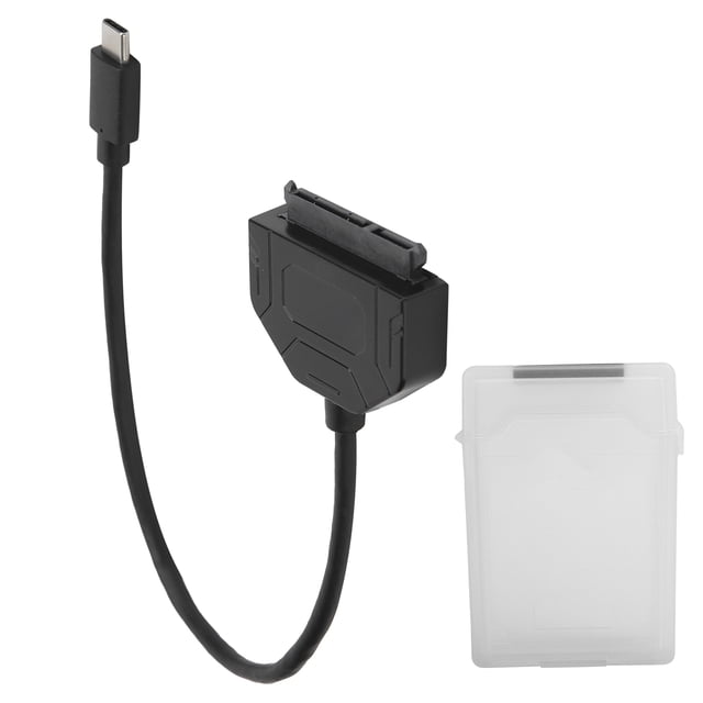 Type C Adapter, 2.5in USB 3.0 Hard Drive Cable Stable 10Gbps Data Transfer with Protection Box for SSD for Windows98SE ME 2000 XP 7/8/10 for Laptop Red,White,Green,Blue,Gray