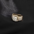 thumbnail image 4 of Fiudx Anillo de Aleación, Anillo de Corazón Estilo Europeo, Anillo Ajustable para Hombre, Anillo Hip Hop con Circonita Brillante, Regalo Diario, Accesorio de Moda, Opción Económica., 4 of 7