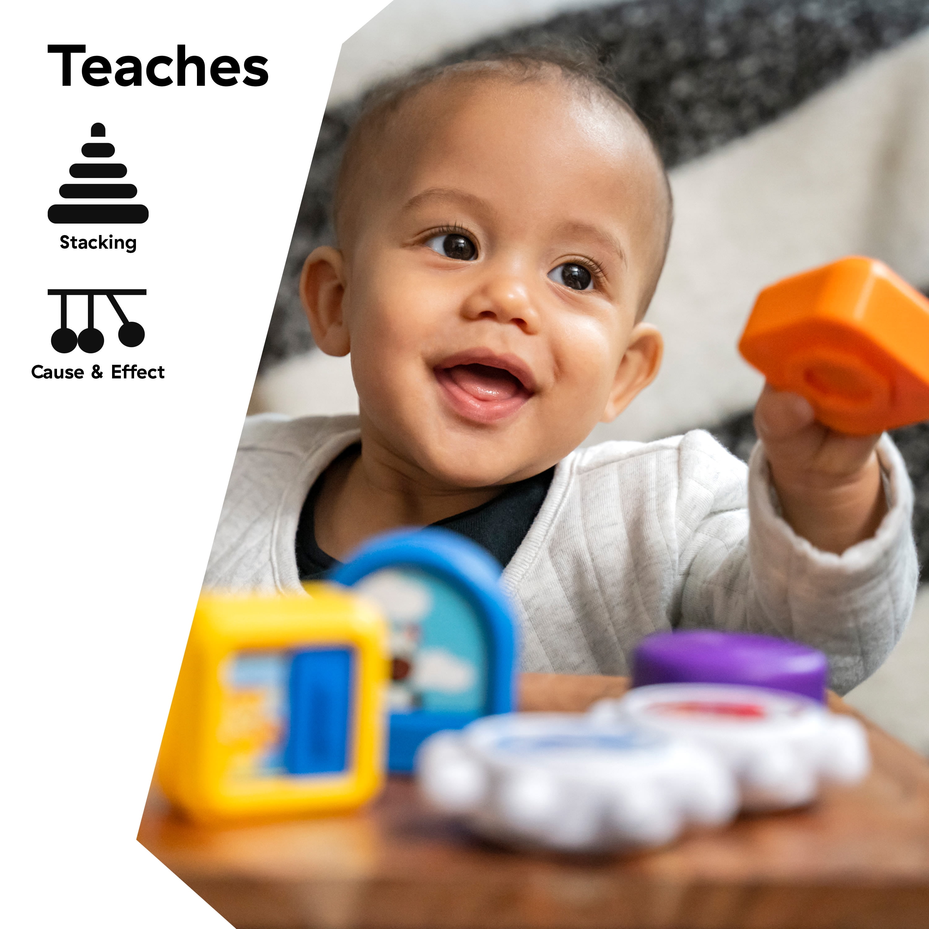 Baby Einstein Connectables 20-Piece Magnetic Activity Blocks for Babies 6 Months+ Unisex