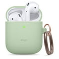thumbnail image 1 of Funda de silicona con llavero compatible con Apple AirPods Case 1 y 2 LED frontal visible soporta carga inalámbrica silicona protectora ELAGO verde pastel, 1 of 5