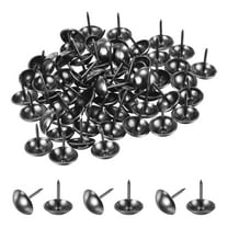 Uxcell Upholstery Tacks for Furniture, 5/8 Inch (16 x 20mm)Metal Round Black Thumb Tacks for Wall(Gray Black, Pack of 60)