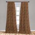 thumbnail image 5 of Ambesonne Leopard Print Curtains, Orange Exotic African, Pair of 28"x63", Orange and Black, 5 of 5