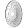 thumbnail image 4 of Ekena Millwork 22"OD x 3 1/2"ID x 1"P Berkshire Thermoformed PVC Ceiling Medallion (Fits Canopies up to 10 1/8"), UltraCover Satin Blossom White, 4 of 10