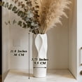 thumbnail image 3 of JILIJIA 12-Inch Tall Textured Ceramic Decorative Vase for Pampas Grass, Minimalist Modern Home Decor, 3 of 9