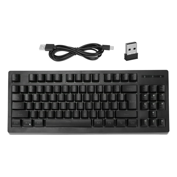 Teclado Gaming Inalámbrico Sincero 87 Teclas 2.4G Modo Ahorro de Energía Mecánico Negro