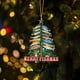 thumbnail image 4 of pstuiky Adorno navideño de acrílico para árbol de Navidad con colgante plano para aficionados a la pesca, 4 of 7